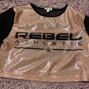 Rebel athletic rose gold crop